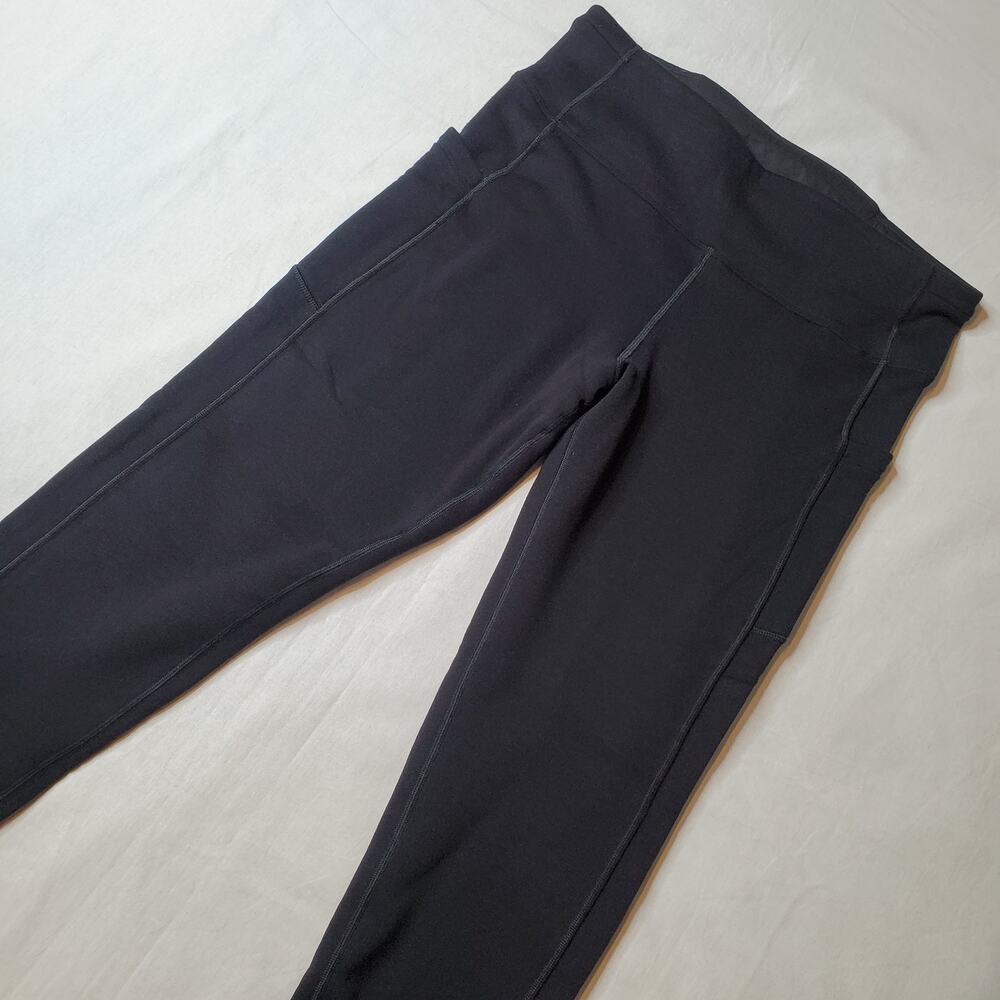 Athleta Womens L Polartec Altitude Stash Tight Fleece Legging Black